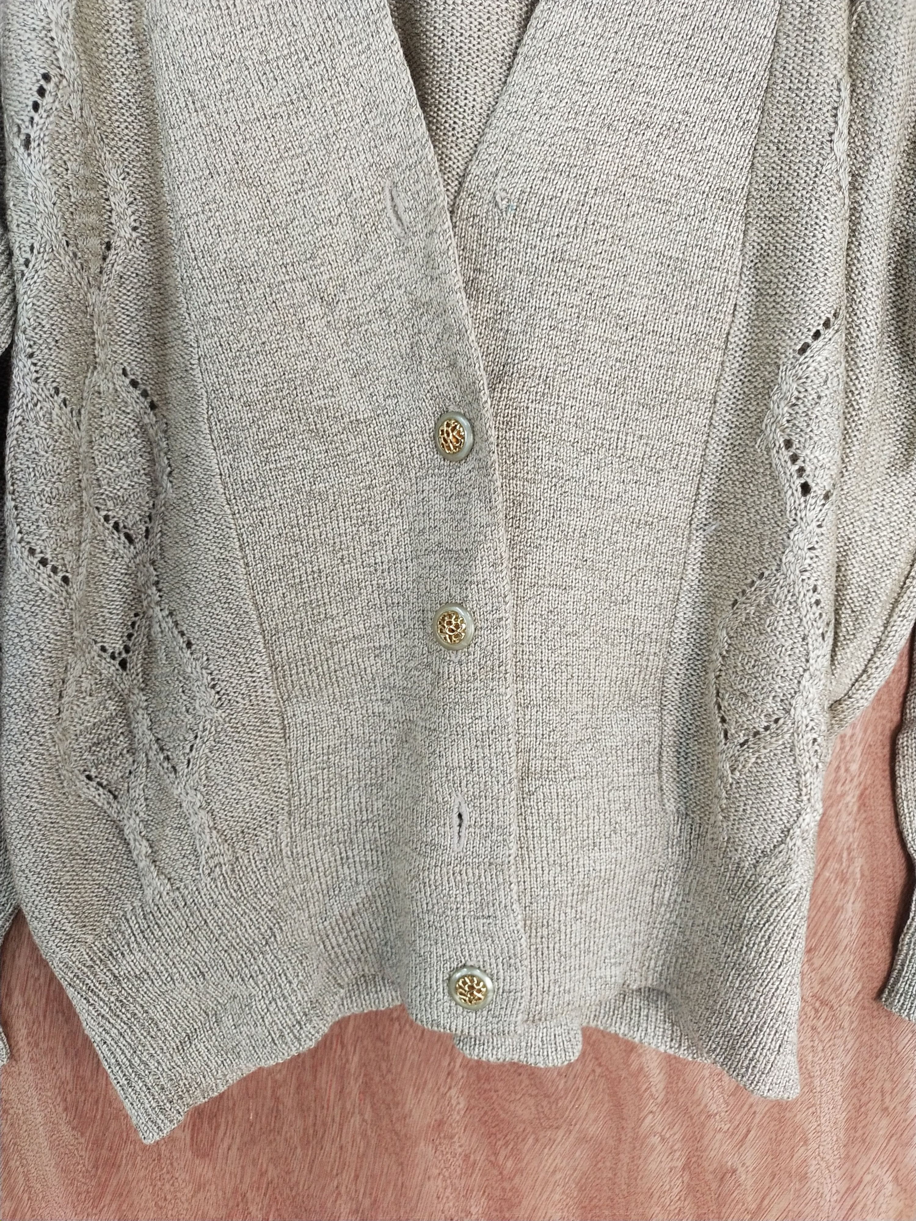 Homespun Knitwear Bashecinq light brown japan knitwear cardigan #S151 Size US M / EU 48-50 / 2 - 6 Thumbnail