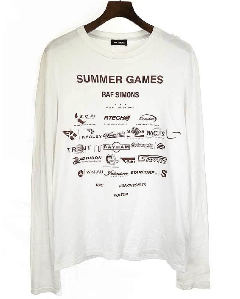 Raf Simons Raf Simons 17AW Summer Games White Long Sleeve Shirt