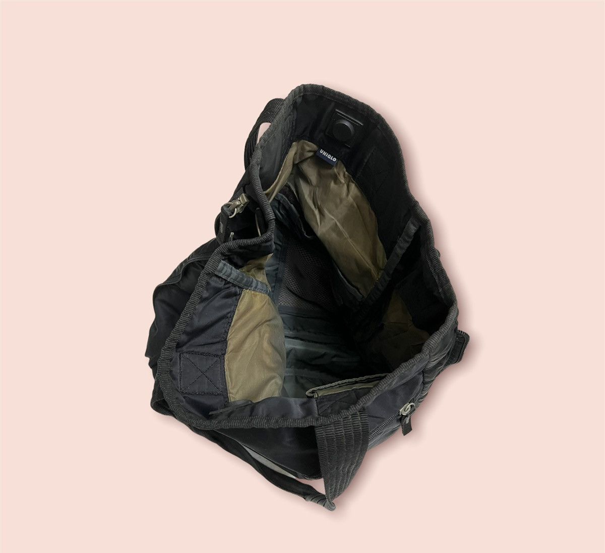 Japanese Brand × Jun Takahashi × Uniqlo VINTAGE UNIQLO UTILITY POLYESTER TOTE 2 WAY Size ONE SIZE - 13 Thumbnail
