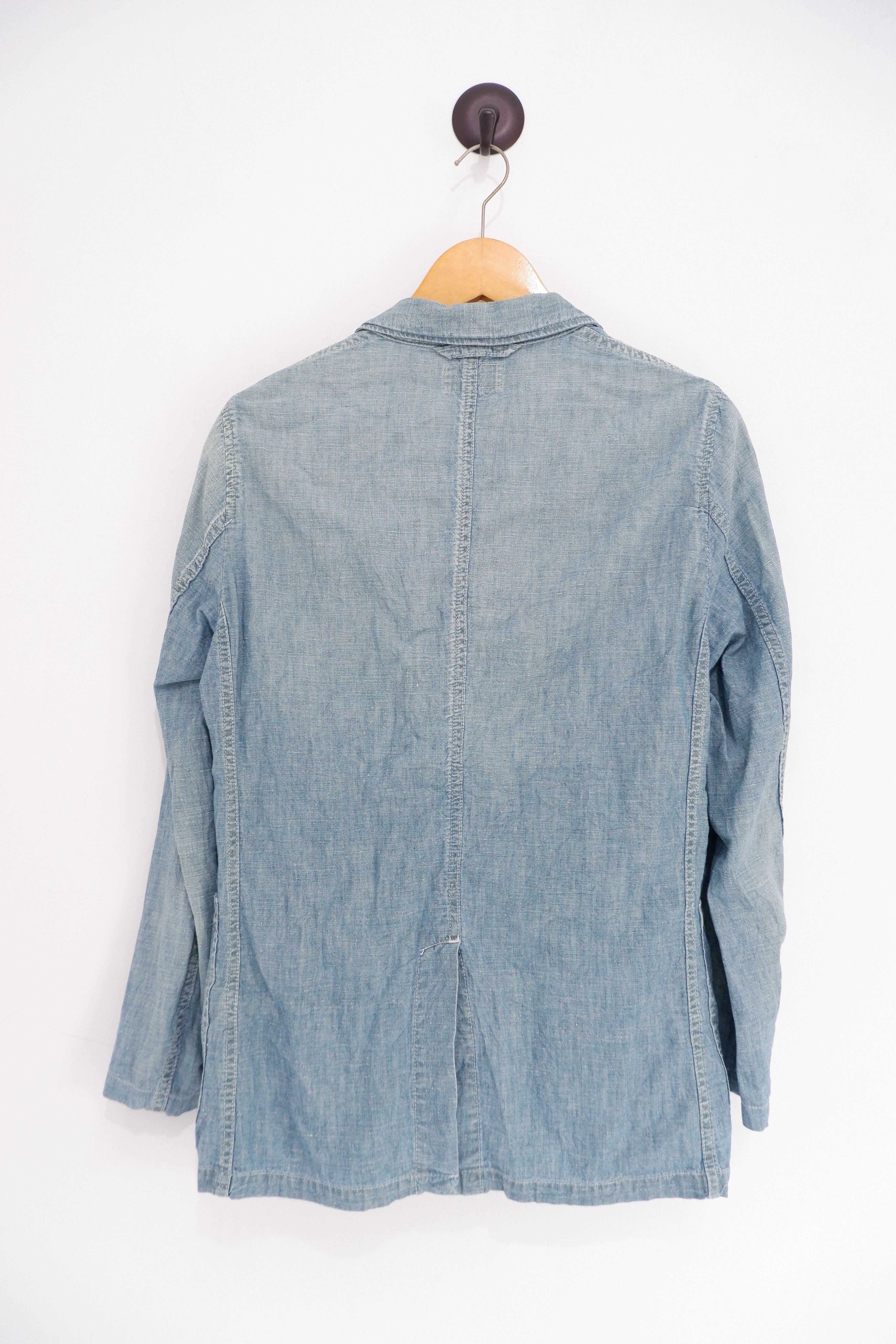 Blue Blue Japan Vintage Blue Blue Cotton Linen Blazer Shirt Size US S / EU 44-46 / 1 - 10 Thumbnail