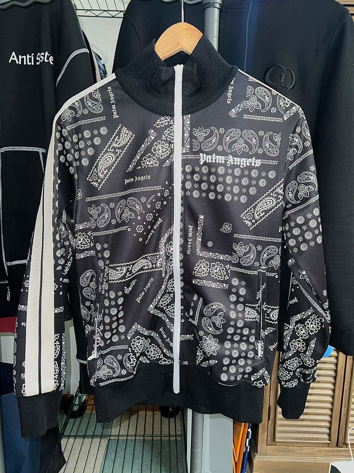 Palm Angels Palm Angels Black Bandana Track Jacket Grailed