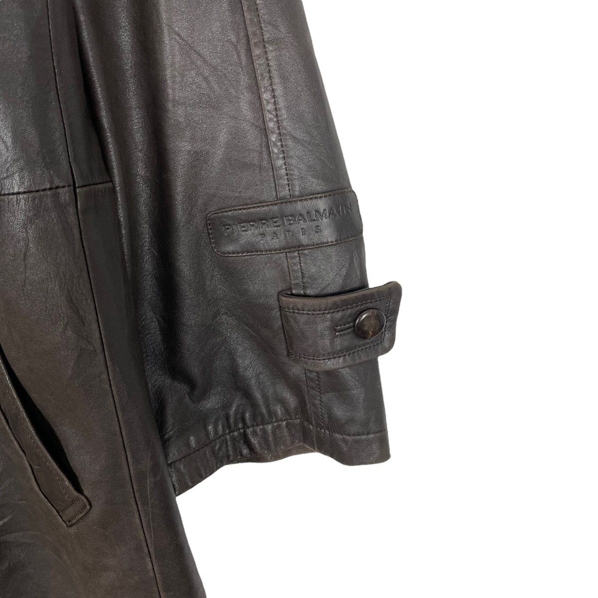 Pierre Balmain 🔥PIERRE BALMAIN SYNTHETIC LEATHER BUTTON JACKET Size US L / EU 52-54 / 3 - 5 Thumbnail