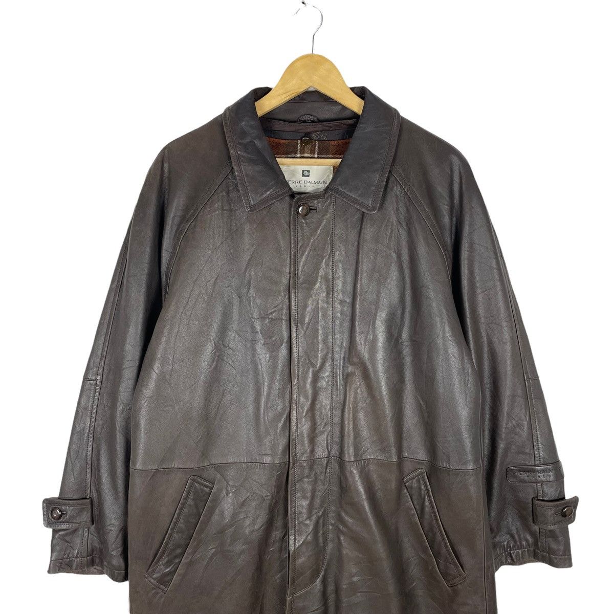 Pierre Balmain 🔥PIERRE BALMAIN SYNTHETIC LEATHER BUTTON JACKET Size US L / EU 52-54 / 3 - 3 Thumbnail