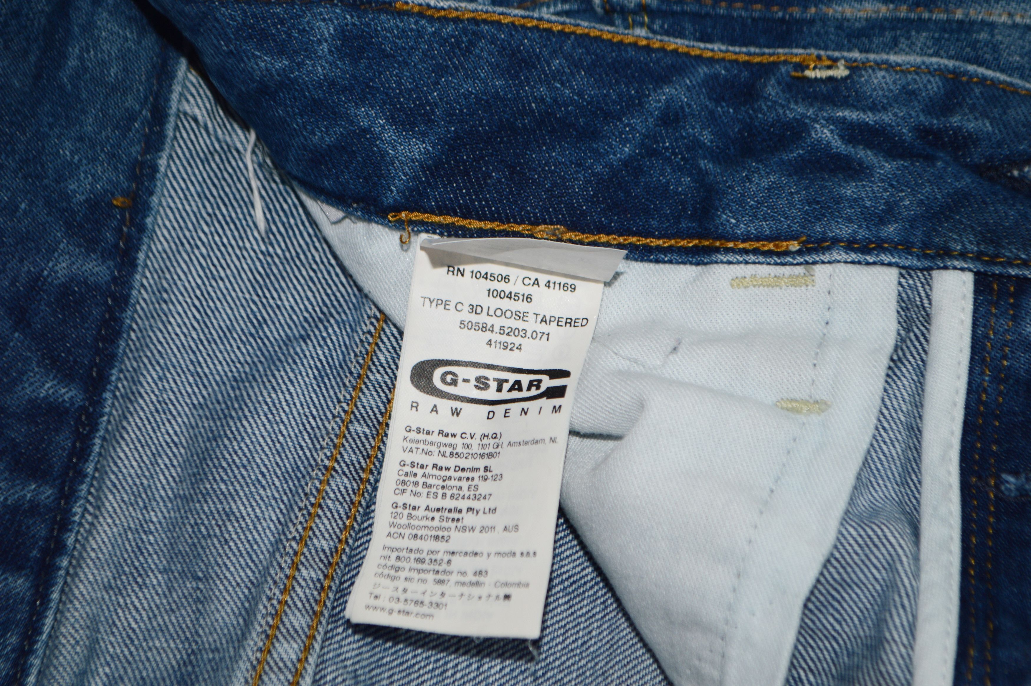 G Star Raw G-Star Raw Type C 3D Loose Tapered Denim Jeans Size US 32 / EU 48 - 8 Thumbnail