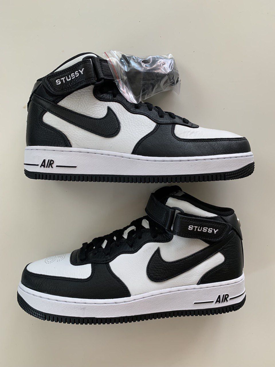 Niked X Stussy Air Force 1 Mid Black/White FREE SHIPPING!