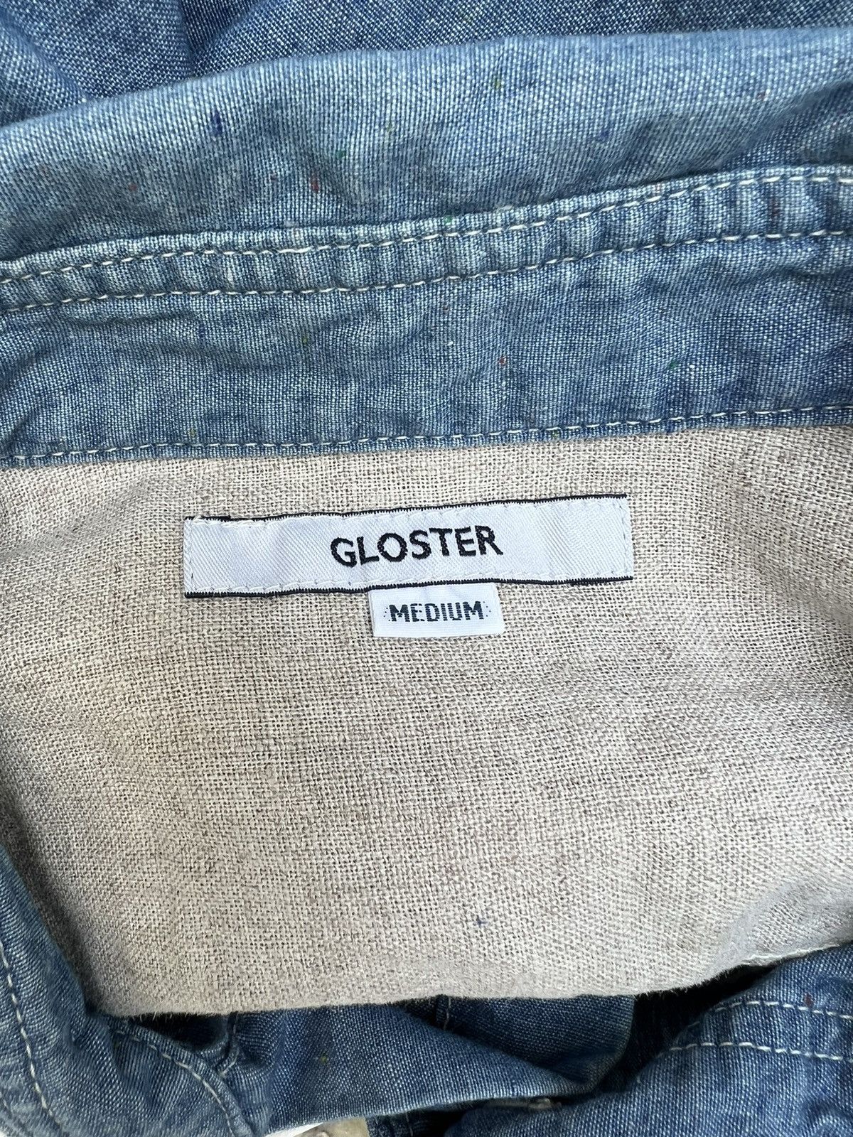 Vintage Gloster ‘ SAMPLE ‘ Japan Multi Pocket Chambray Work Shirt Size US M / EU 48-50 / 2 - 10 Thumbnail
