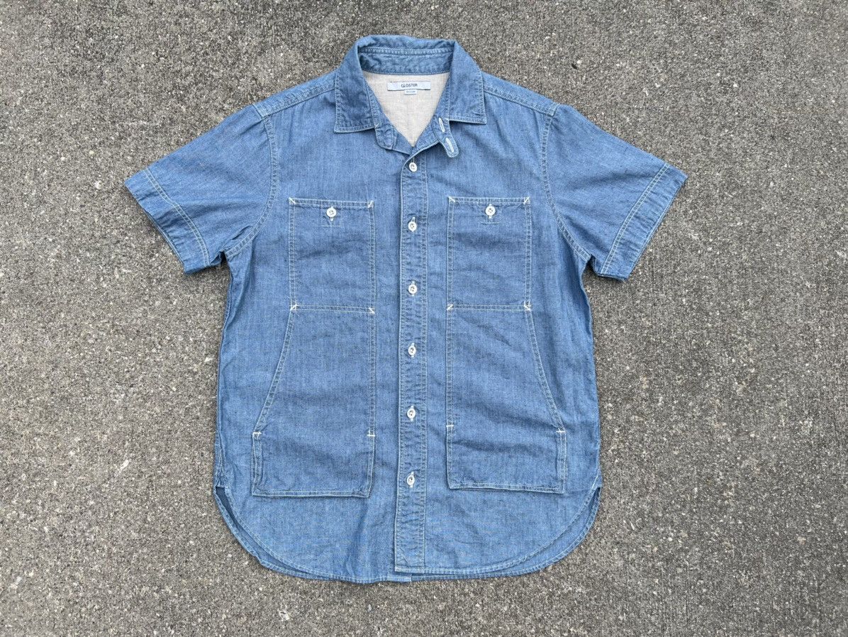 Vintage Gloster ‘ SAMPLE ‘ Japan Multi Pocket Chambray Work Shirt Size US M / EU 48-50 / 2 - 1 Thumbnail