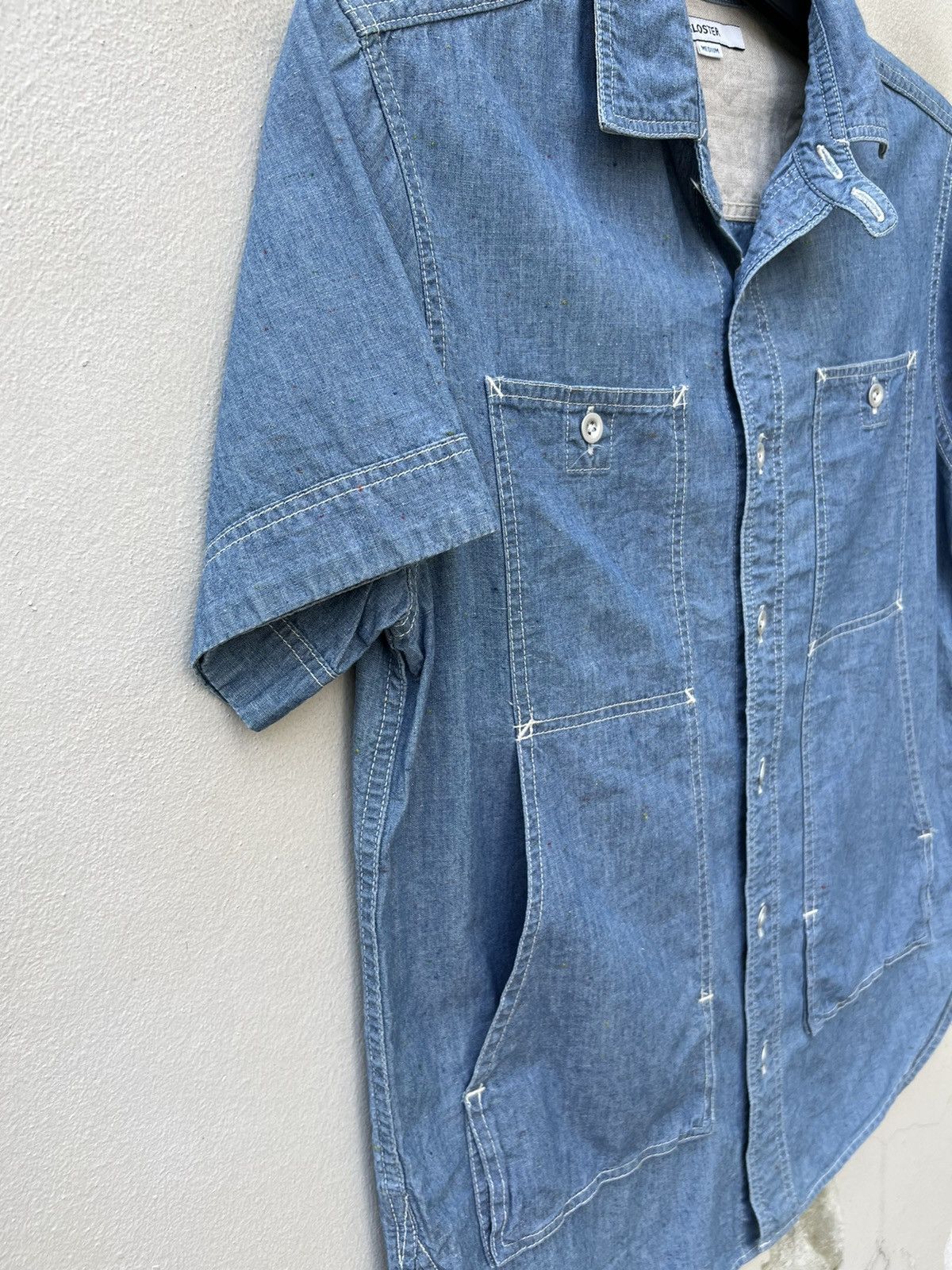 Vintage Gloster ‘ SAMPLE ‘ Japan Multi Pocket Chambray Work Shirt Size US M / EU 48-50 / 2 - 7 Thumbnail