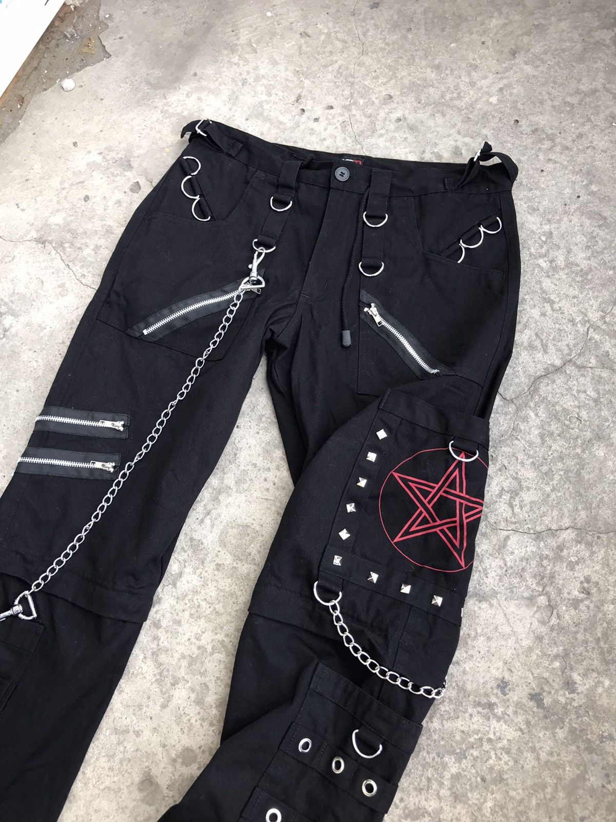 Japanese Brand × Vintage Dead Threads Bondage Zipper Cargo Pants Size US 32 / EU 48 - 2 Thumbnail