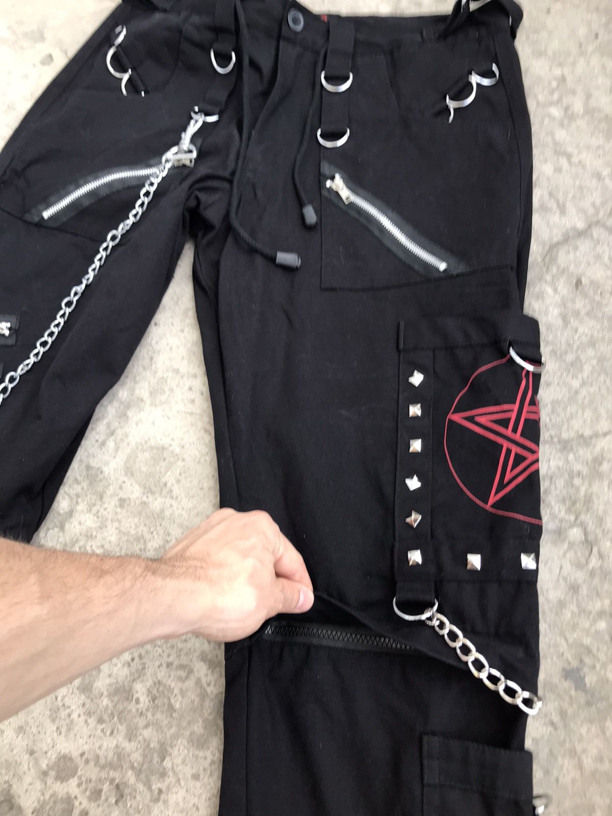 Japanese Brand × Vintage Dead Threads Bondage Zipper Cargo Pants Size US 32 / EU 48 - 7 Thumbnail