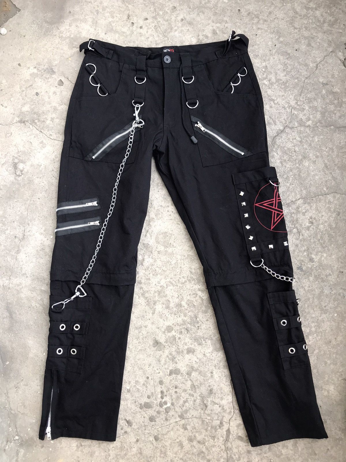 Japanese Brand × Vintage Dead Threads Bondage Zipper Cargo Pants Size US 32 / EU 48 - 3 Thumbnail