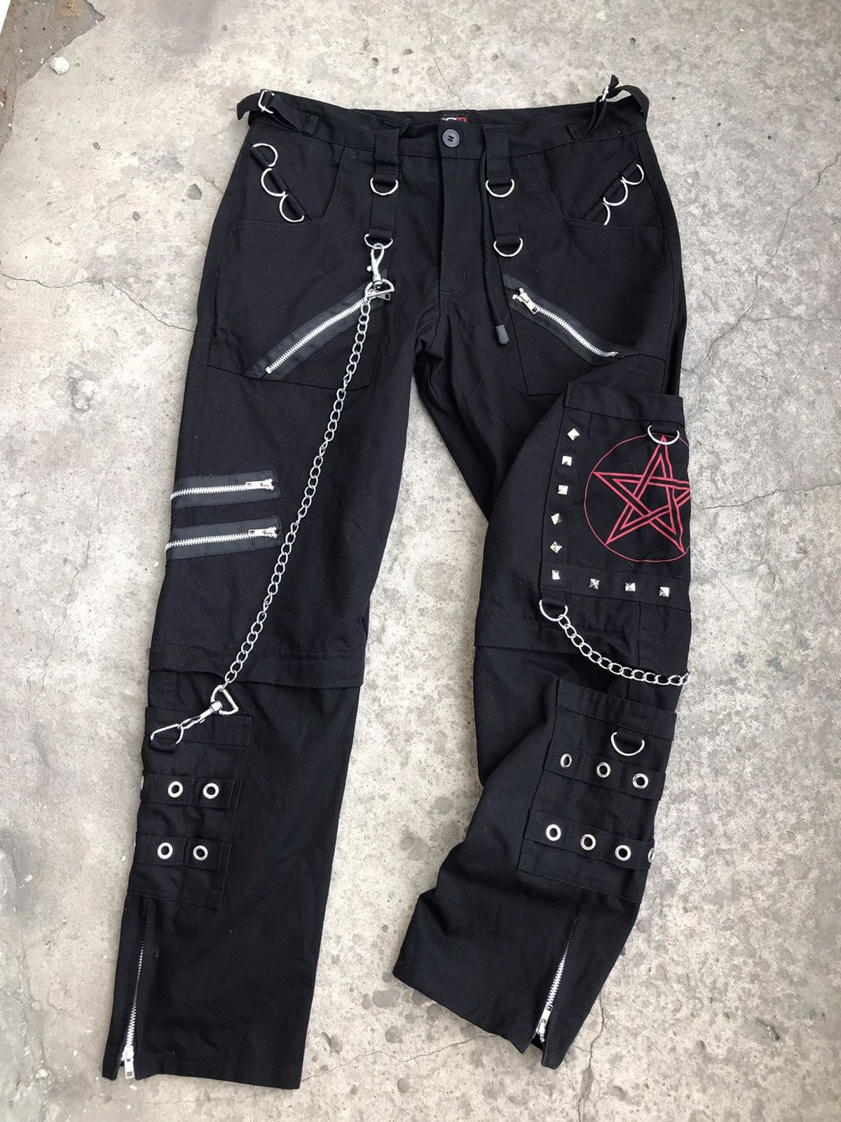Japanese Brand × Vintage Dead Threads Bondage Zipper Cargo Pants Size US 32 / EU 48 - 1 Thumbnail