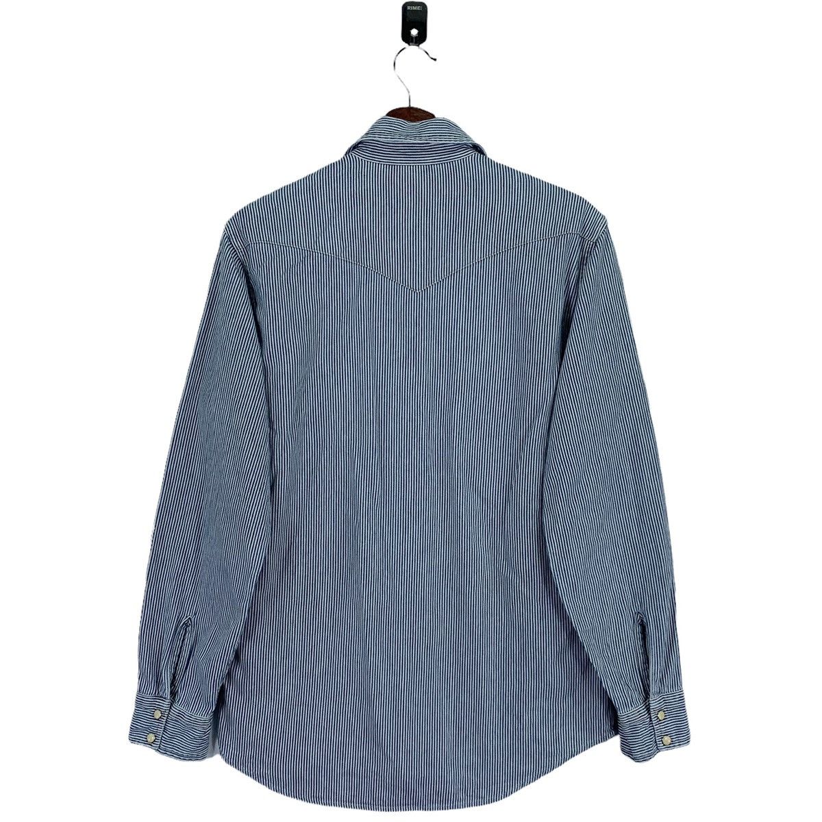 Blue Blue Japan × Japanese Brand VINTAGE BLUE BLUE JAPAN INDIGO WESTERN BUTTON OXFORD SHIRT Size US M / EU 48-50 / 2 - 7 Thumbnail