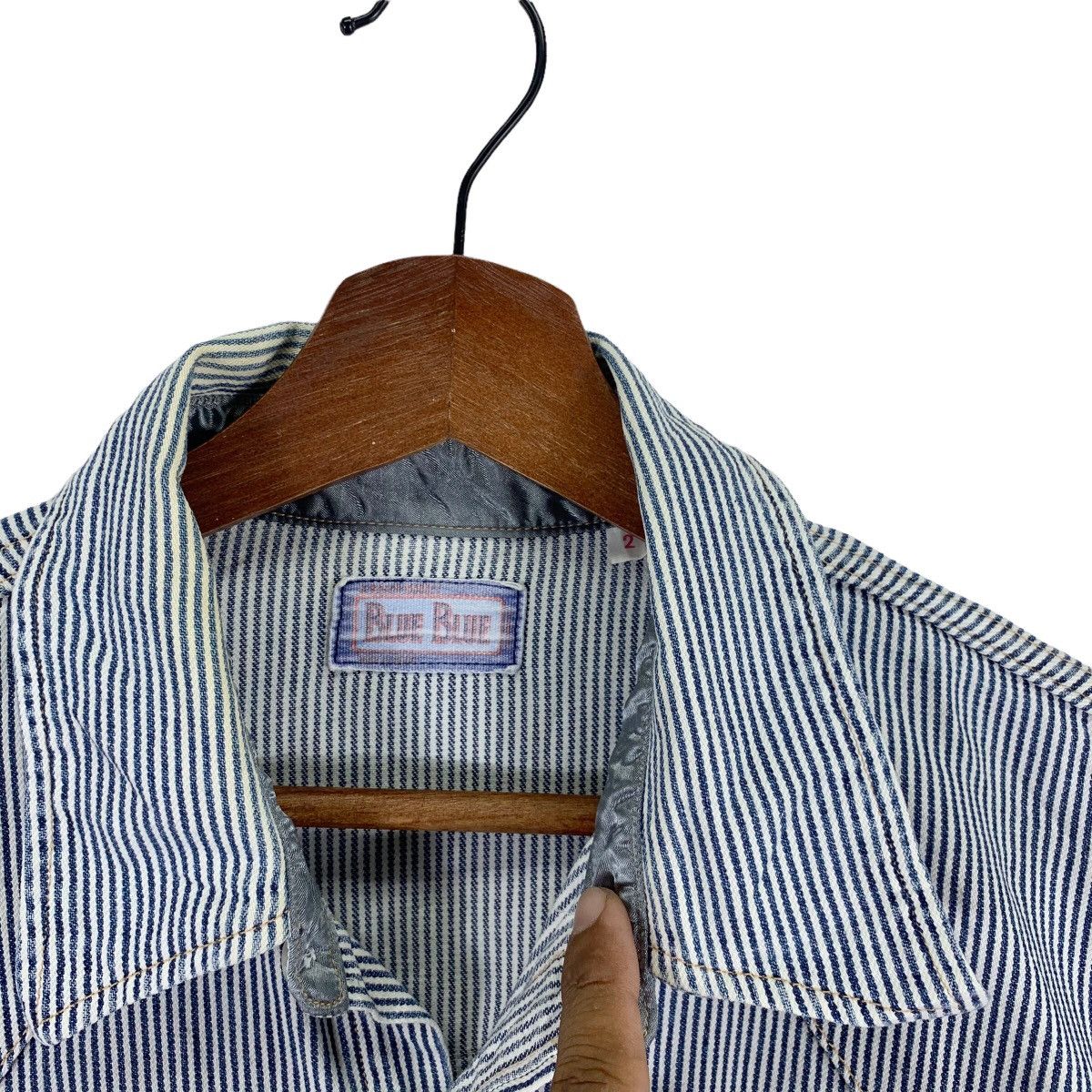 Blue Blue Japan × Japanese Brand VINTAGE BLUE BLUE JAPAN INDIGO WESTERN BUTTON OXFORD SHIRT Size US M / EU 48-50 / 2 - 5 Thumbnail