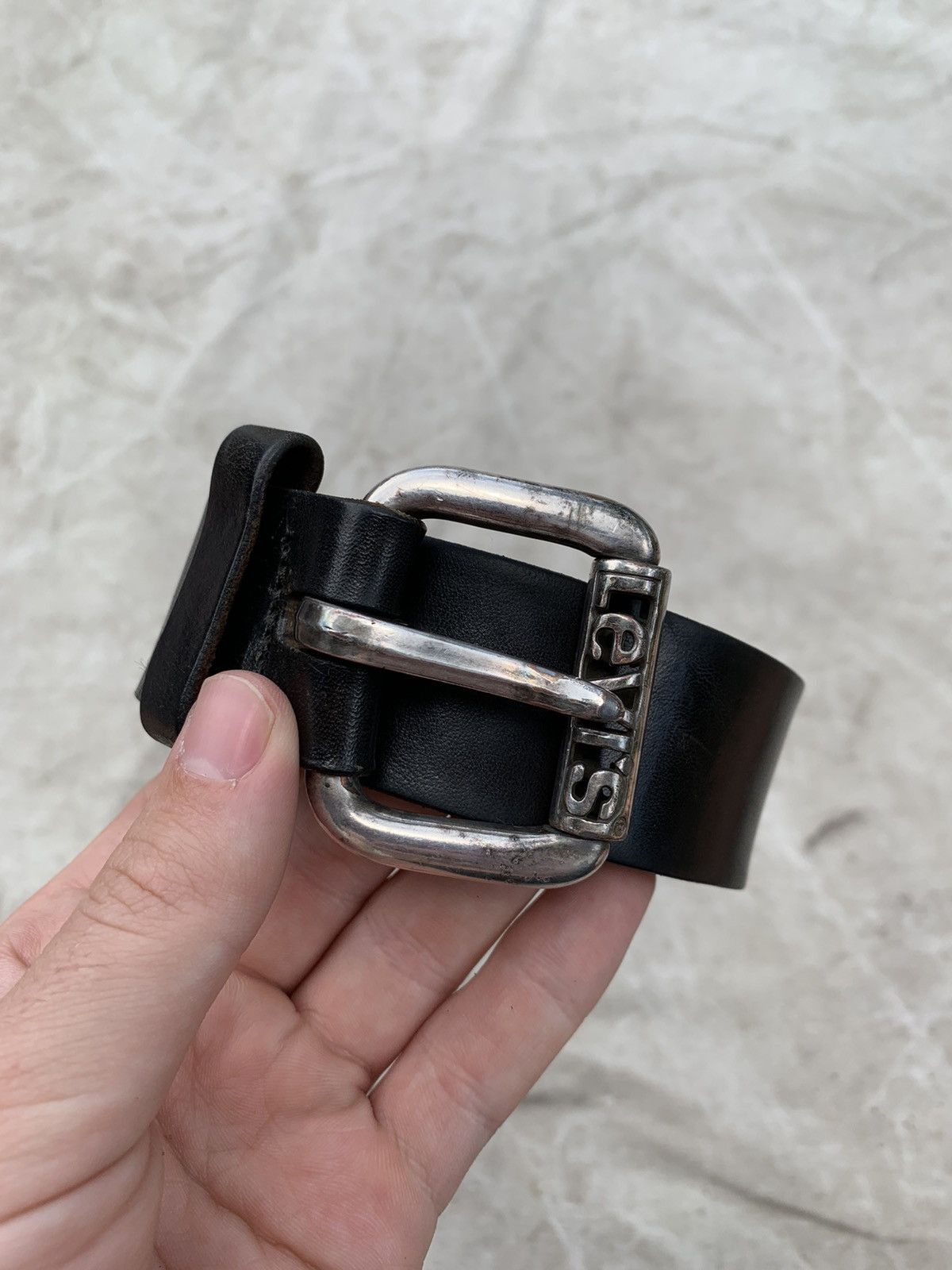 Levi's Vintage Levis Logo Buckle Leather Belt Size ONE SIZE - 2 Thumbnail