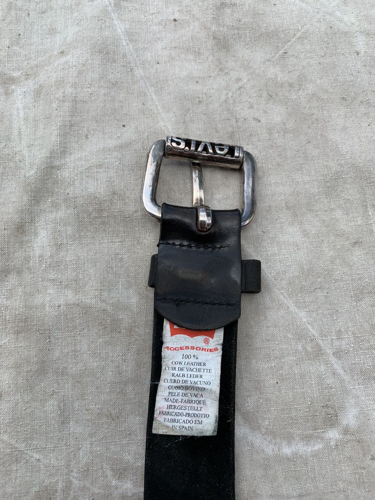 Levi's Vintage Levis Logo Buckle Leather Belt Size ONE SIZE - 3 Thumbnail