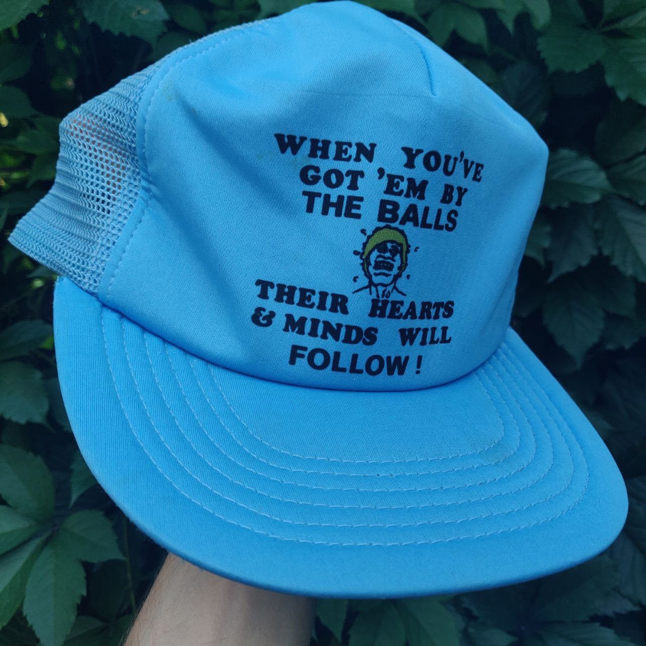 Vintage Vintage Hat 'Got 'em by the balls' Joke Trucker Cap 80s Size ONE SIZE - 2 Thumbnail