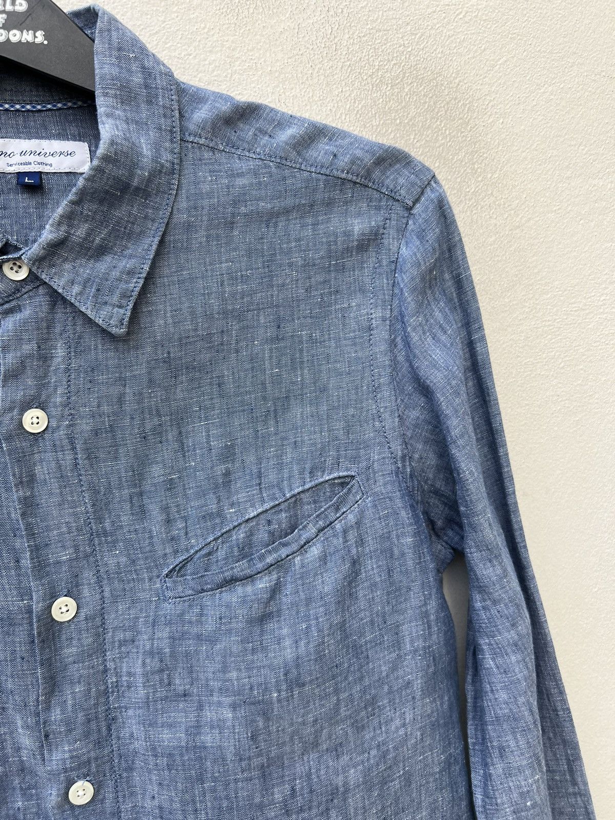 Vintage Nano Universe Japan 100% Linen Chambray Shirt Size US M / EU 48-50 / 2 - 8 Thumbnail