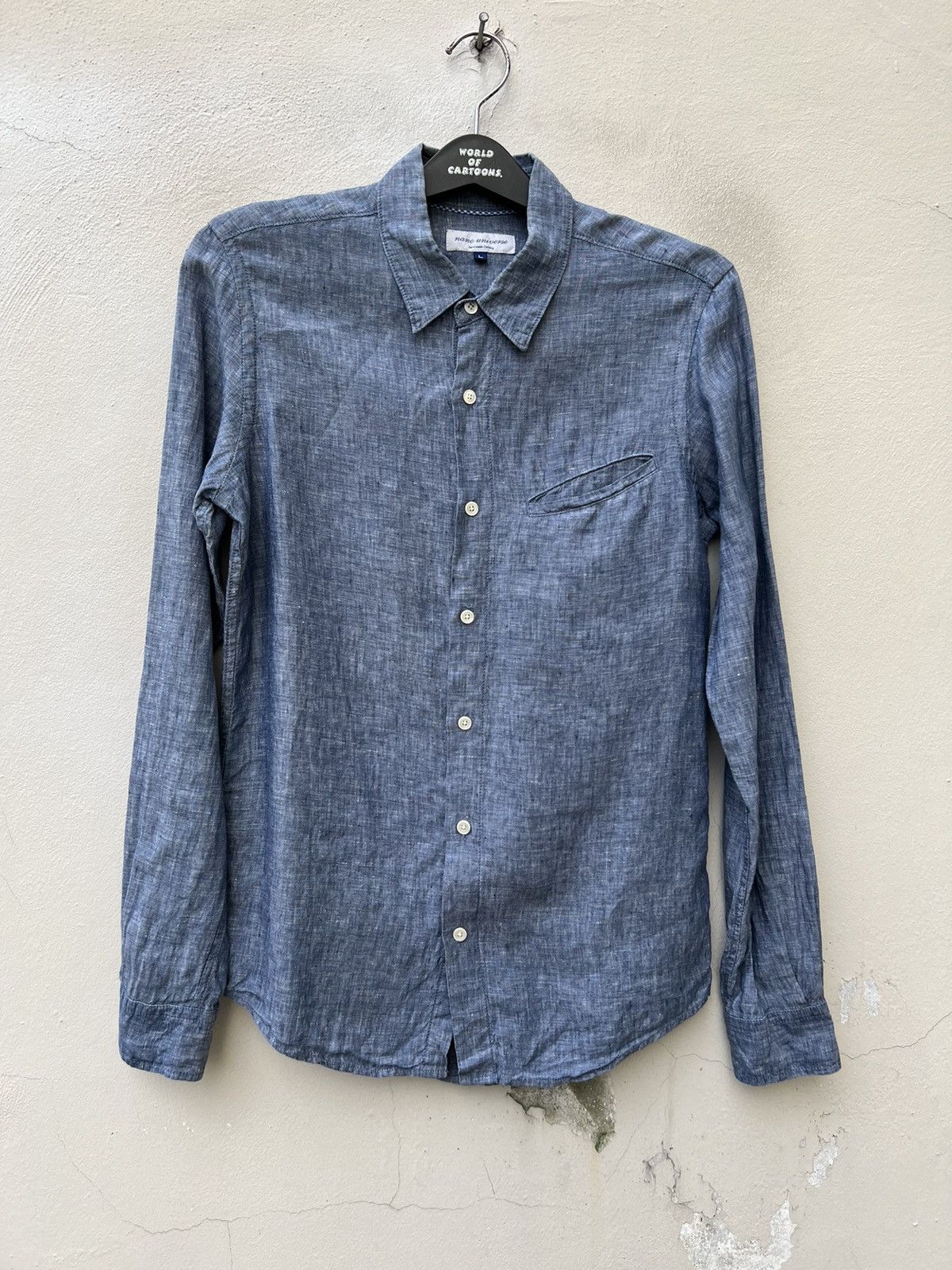 Vintage Nano Universe Japan 100% Linen Chambray Shirt Size US M / EU 48-50 / 2 - 6 Thumbnail