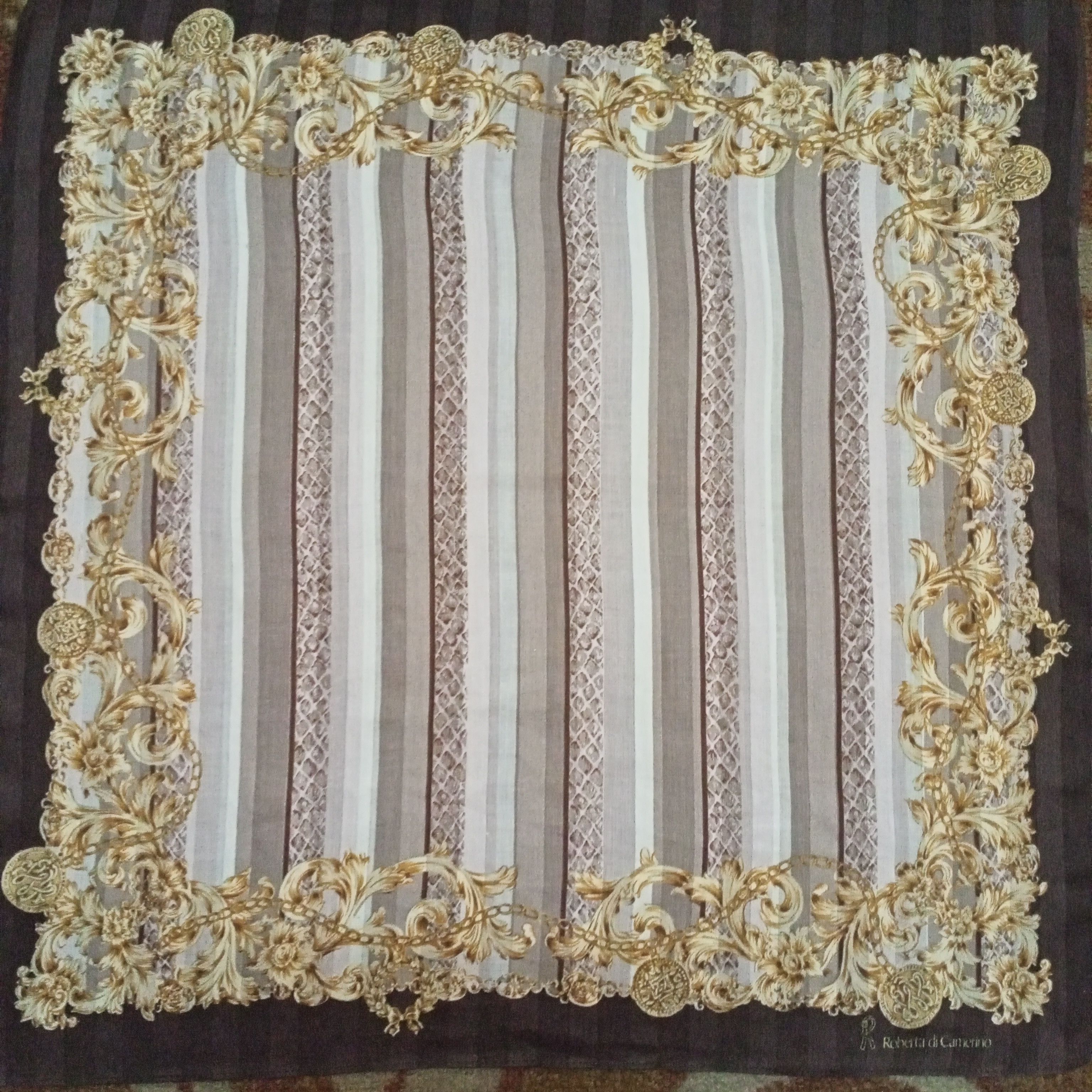 Roberta di Camerino Roberta Di Camerino Handkerchief Neckerchief Pocket Square Size ONE SIZE - 2 Thumbnail