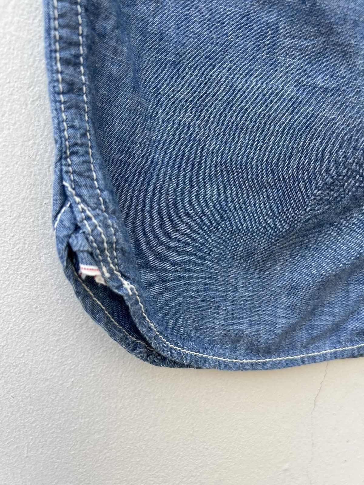 FOB Factory Fob Factory Japan Selvedge Gusset Chambray Work Shirt Size US S / EU 44-46 / 1 - 7 Thumbnail