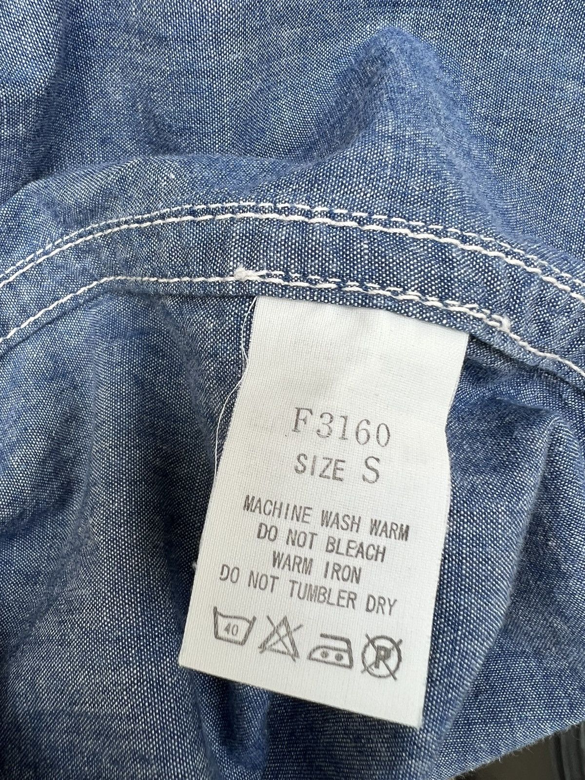 FOB Factory Fob Factory Japan Selvedge Gusset Chambray Work Shirt Size US S / EU 44-46 / 1 - 11 Thumbnail