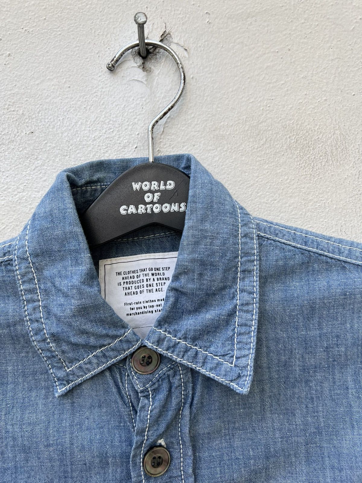 FOB Factory Fob Factory Japan Selvedge Gusset Chambray Work Shirt Size US S / EU 44-46 / 1 - 4 Thumbnail