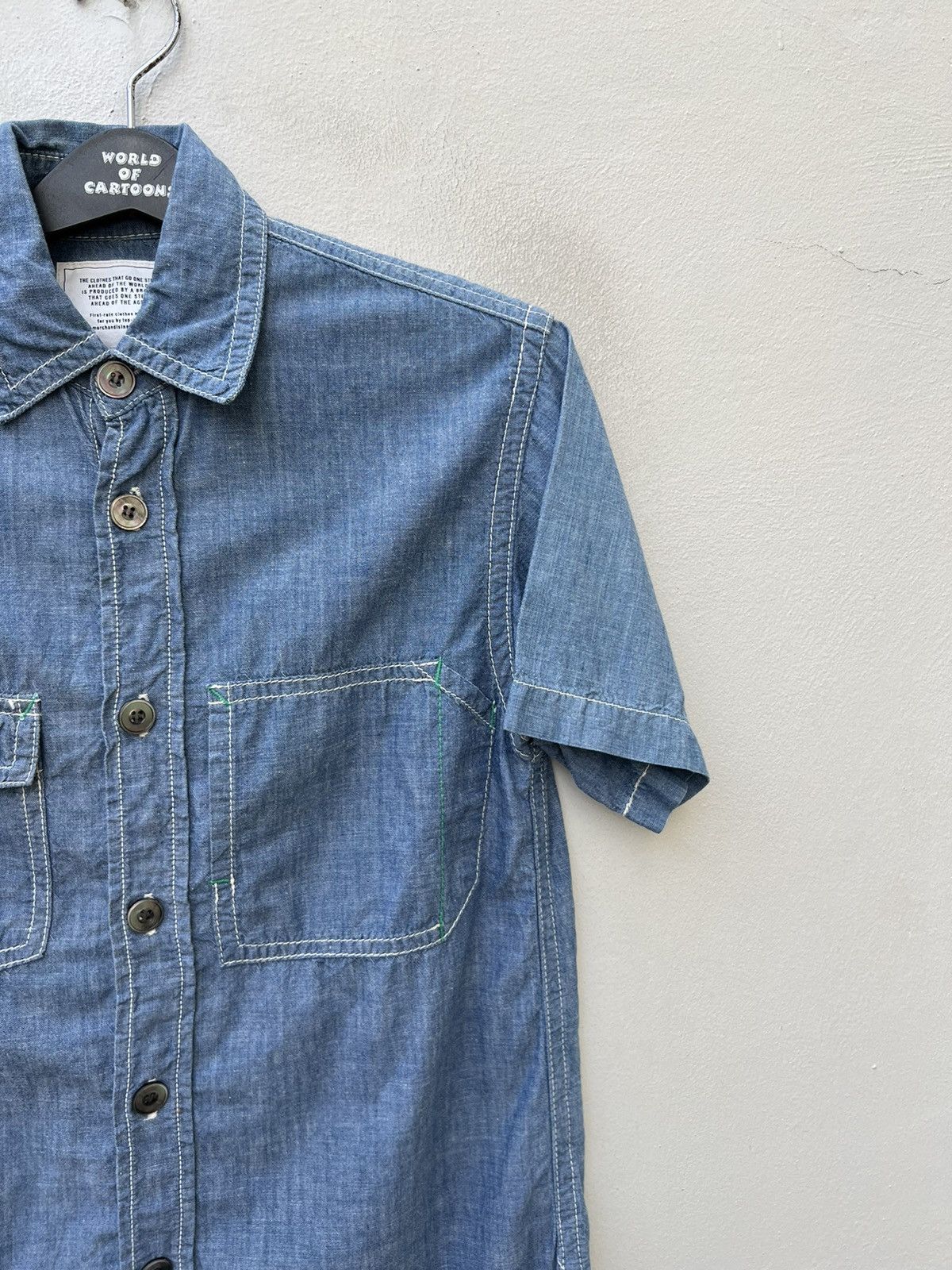 FOB Factory Fob Factory Japan Selvedge Gusset Chambray Work Shirt Size US S / EU 44-46 / 1 - 5 Thumbnail