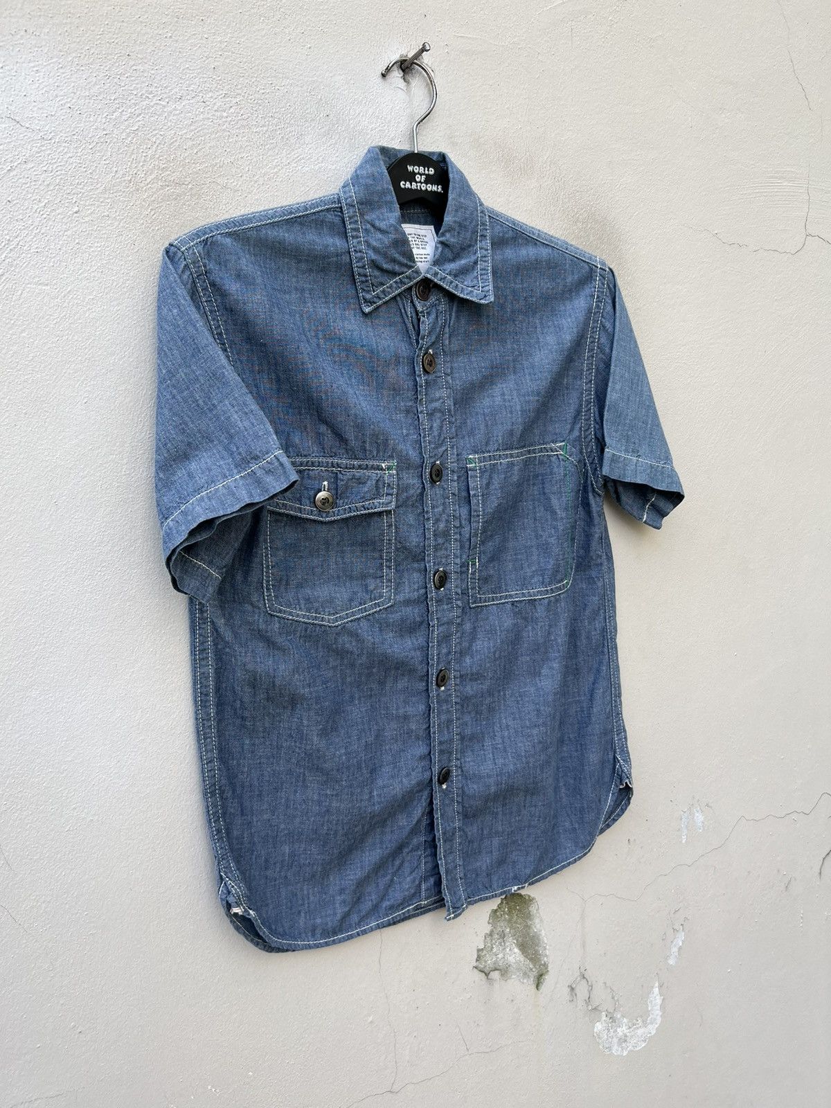 FOB Factory Fob Factory Japan Selvedge Gusset Chambray Work Shirt Size US S / EU 44-46 / 1 - 8 Thumbnail