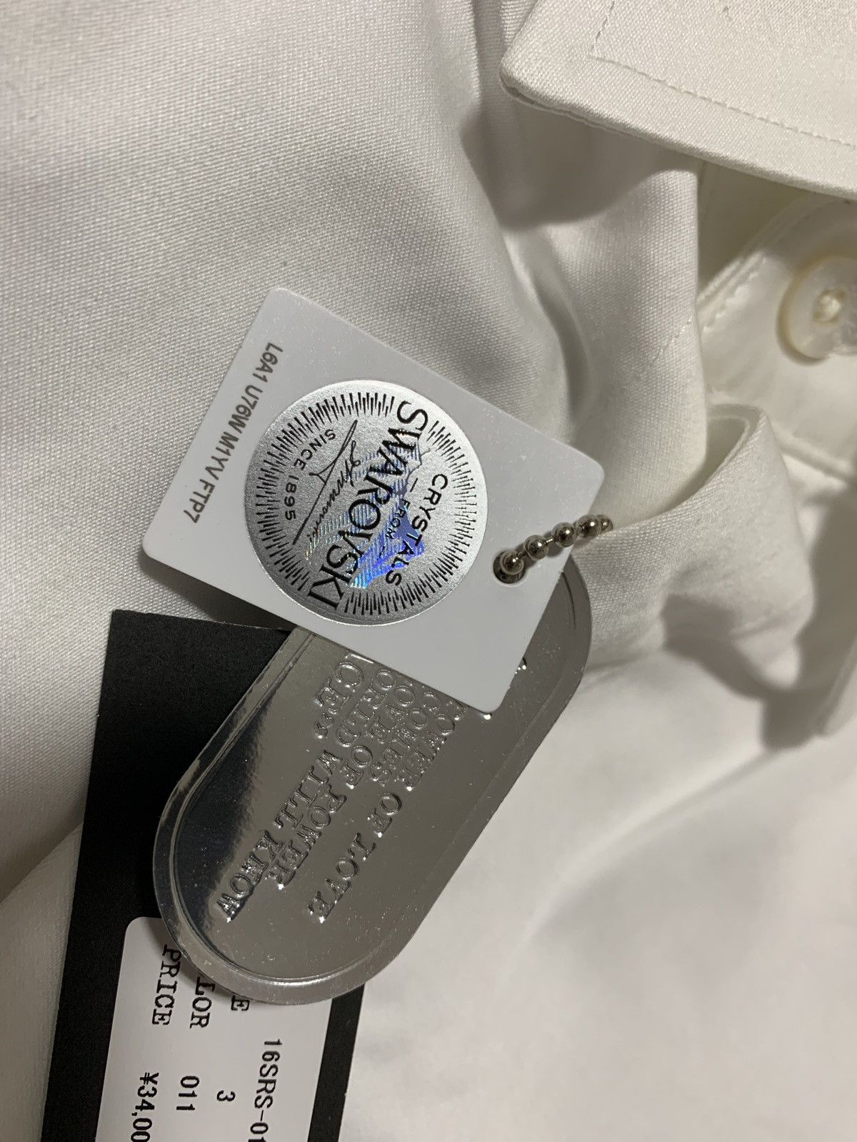 Mastermind Japan × Roar White Dress Shirt With Swarovski Crystal Double Gun Logo Size US M / EU 48-50 / 2 - 10 Thumbnail