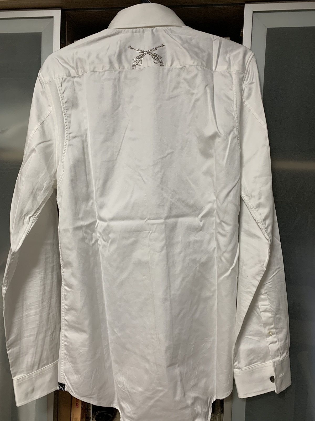 Mastermind Japan × Roar White Dress Shirt With Swarovski Crystal Double Gun Logo Size US M / EU 48-50 / 2 - 2 Thumbnail