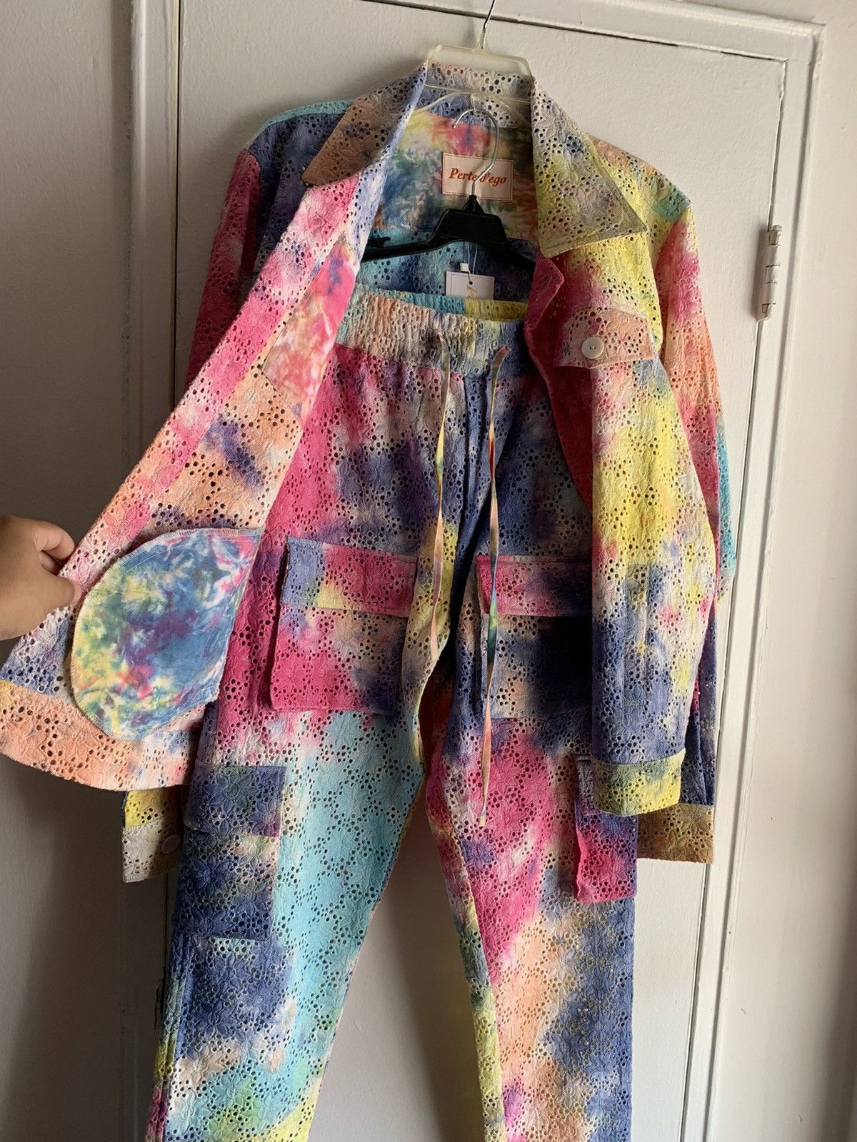Other Perte D’ego tie dye Psychedelic cargo pant & jacket set Size US 31 - 2 Thumbnail