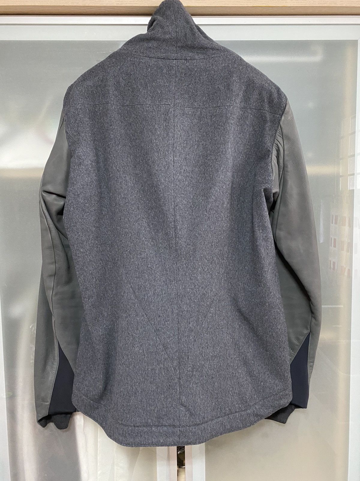 Devoa Devoa Leather Sleeve Wool Jacket Size US M / EU 48-50 / 2 - 2 Thumbnail