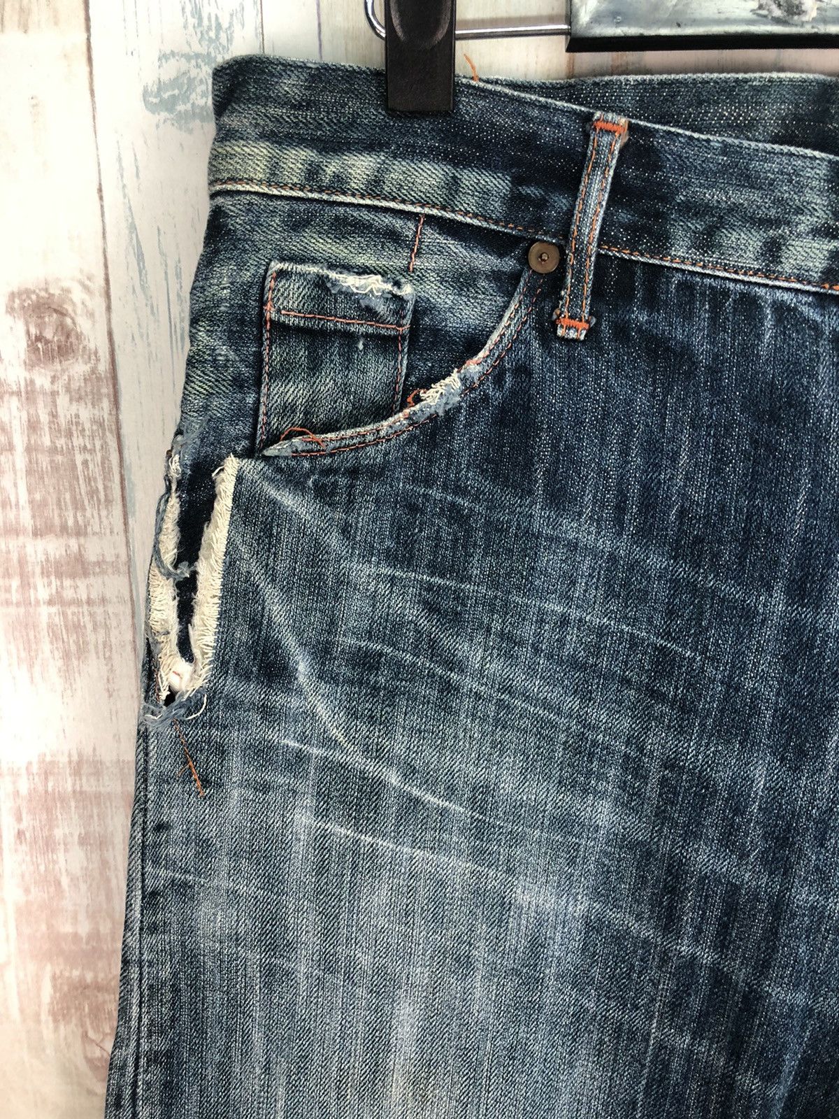 Japanese Brand Vintage Kato Denim Jeans Rare Design Made In Japan Size US 33 - 5 Thumbnail