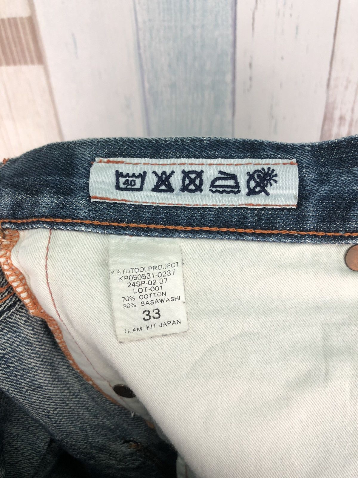 Japanese Brand Vintage Kato Denim Jeans Rare Design Made In Japan Size US 33 - 14 Thumbnail