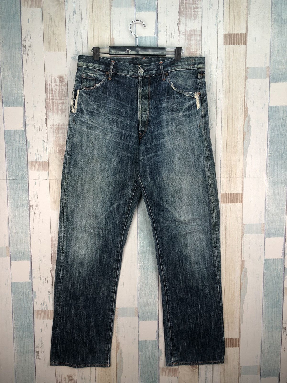 Japanese Brand Vintage Kato Denim Jeans Rare Design Made In Japan Size US 33 - 1 Thumbnail