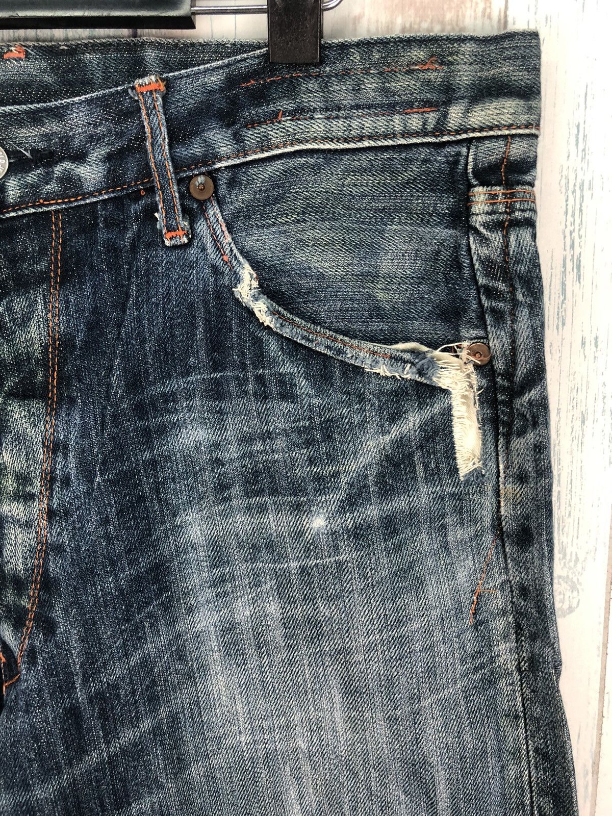 Japanese Brand Vintage Kato Denim Jeans Rare Design Made In Japan Size US 33 - 6 Thumbnail