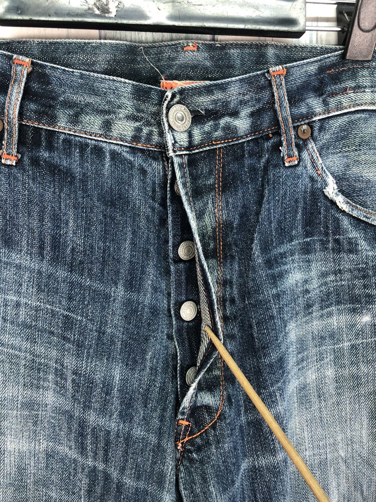 Japanese Brand Vintage Kato Denim Jeans Rare Design Made In Japan Size US 33 - 8 Thumbnail