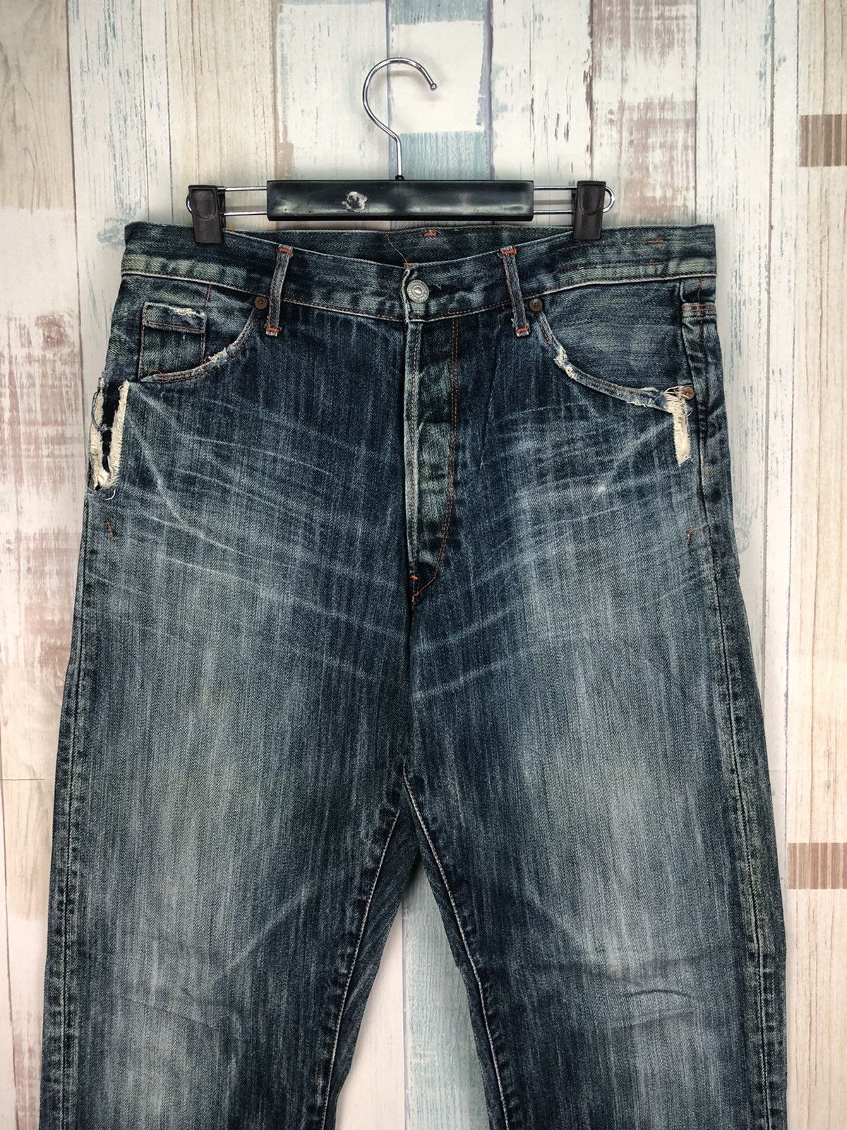 Japanese Brand Vintage Kato Denim Jeans Rare Design Made In Japan Size US 33 - 3 Thumbnail