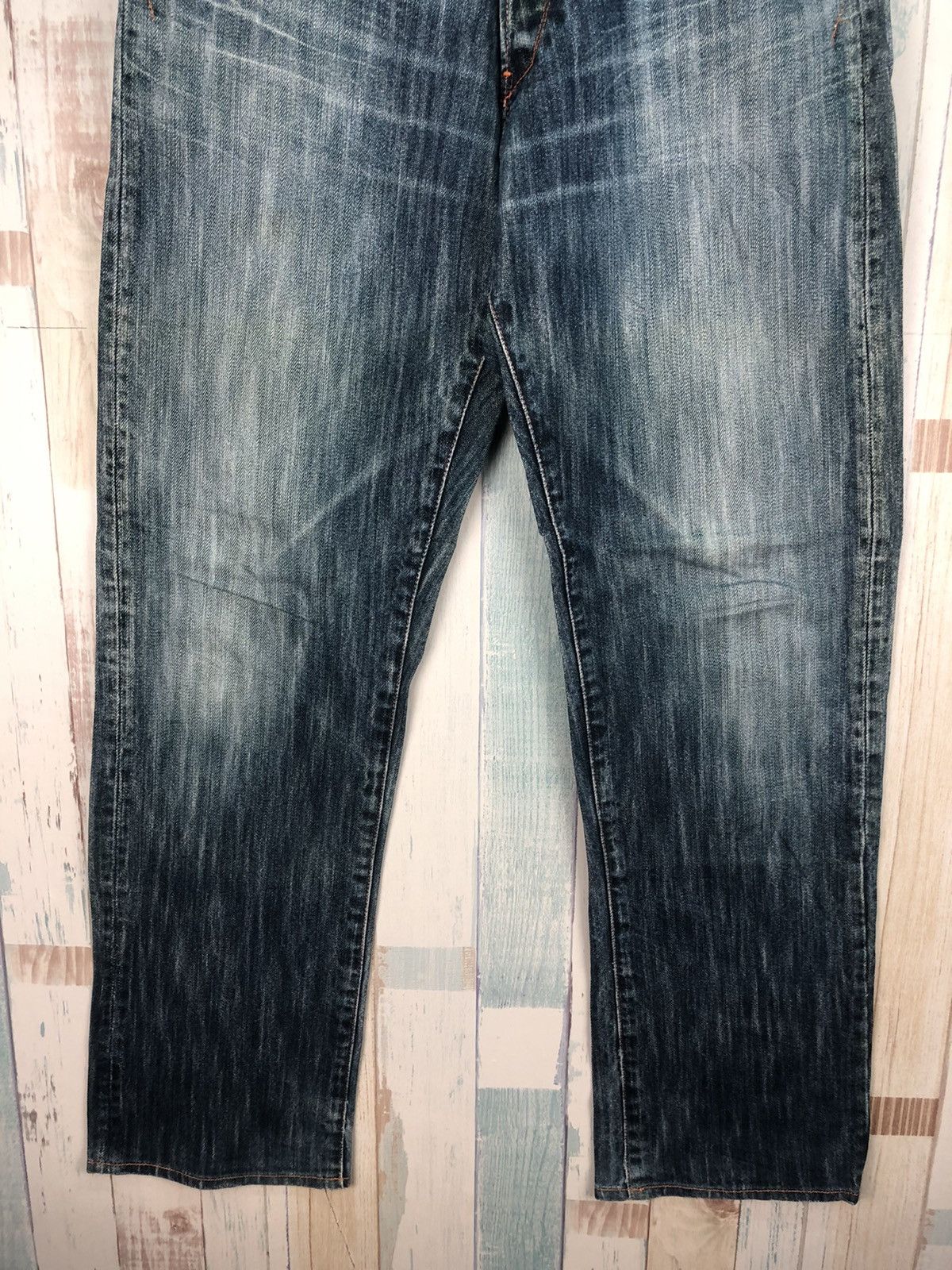Japanese Brand Vintage Kato Denim Jeans Rare Design Made In Japan Size US 33 - 4 Thumbnail