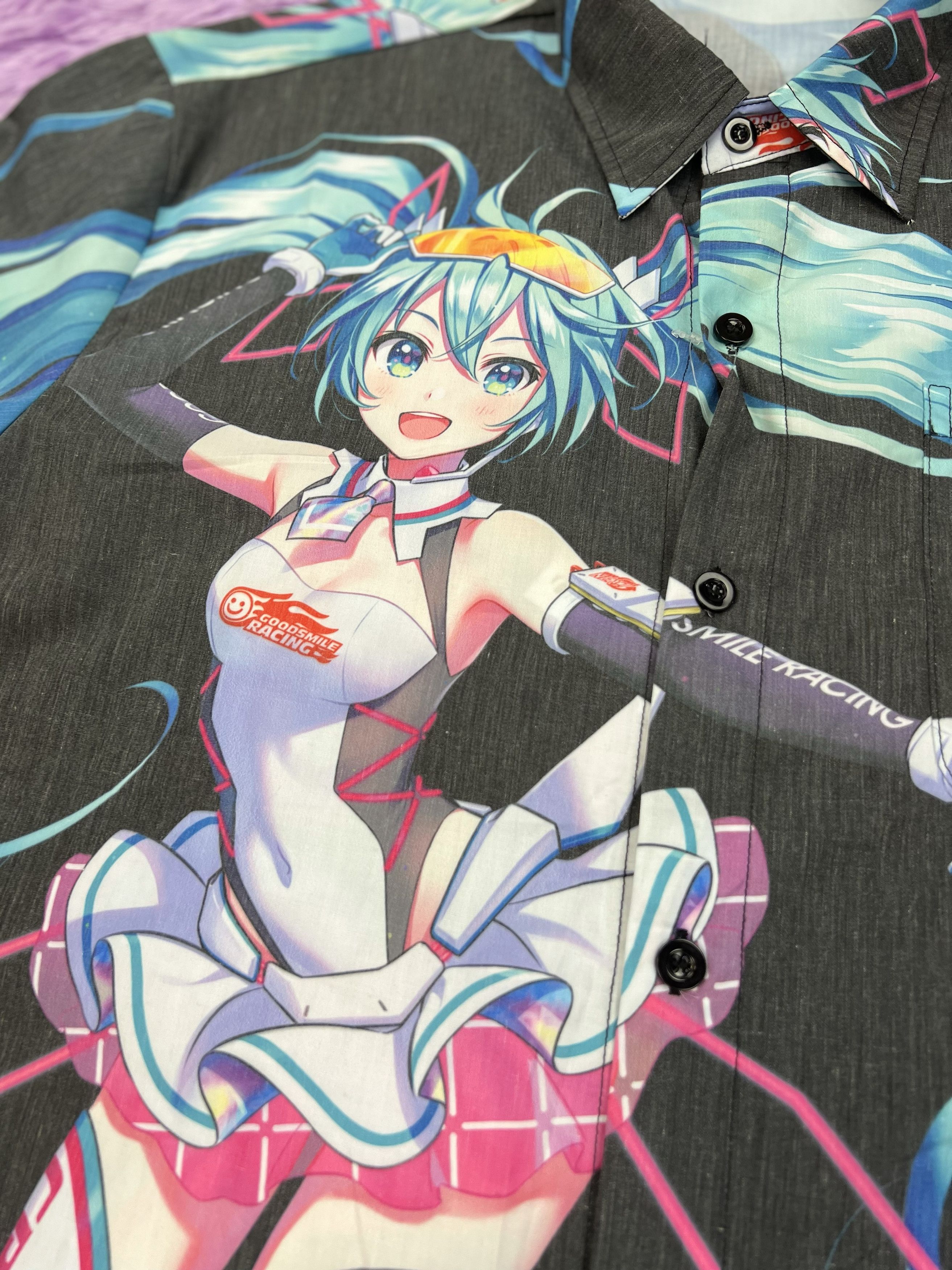 ASSC Anti Social Social Club Good Smile Racing Hatsune Miku Button Up hotsell Shirt