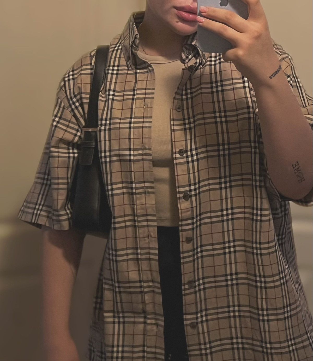 Burberry Burberry Fullprint Nova Check Short Sleeve Shirt Size US XL / EU 56 / 4 - 2 Thumbnail