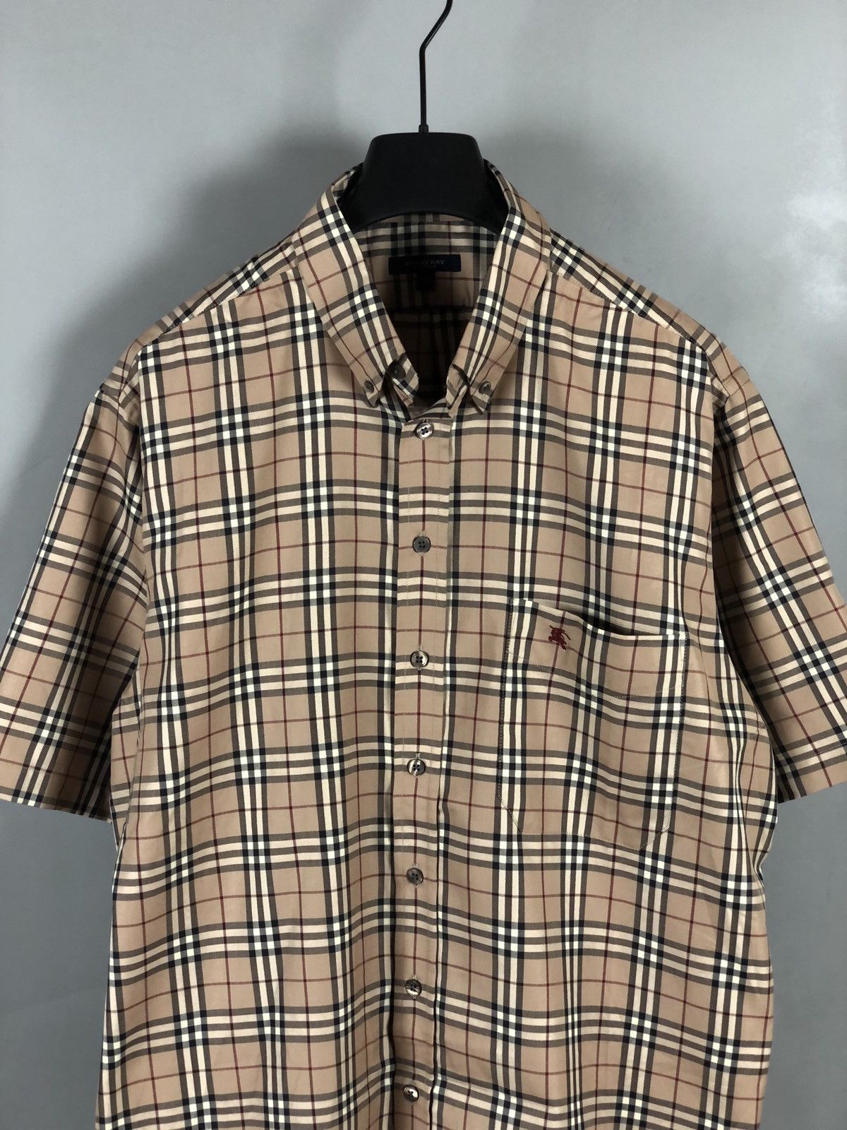 Burberry Burberry Fullprint Nova Check Short Sleeve Shirt Size US XL / EU 56 / 4 - 7 Thumbnail