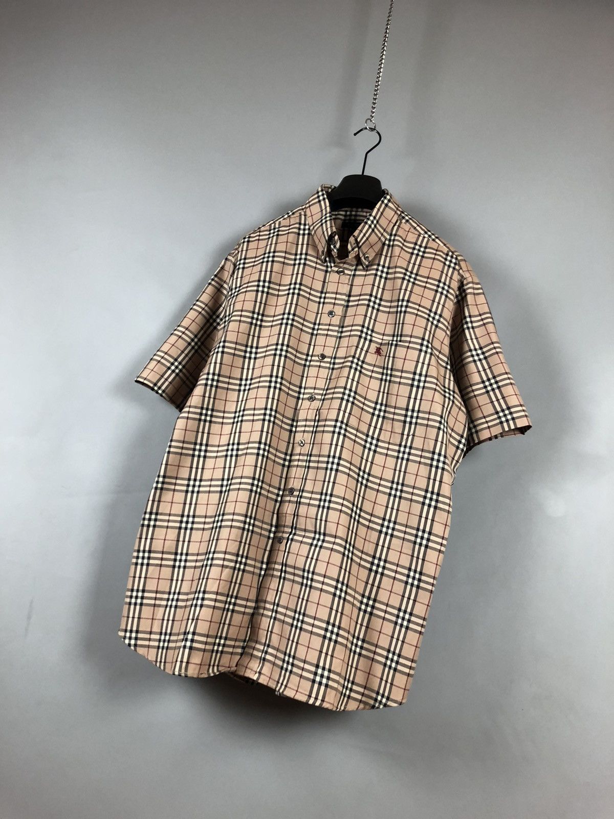 Burberry Burberry Fullprint Nova Check Short Sleeve Shirt Size US XL / EU 56 / 4 - 5 Thumbnail