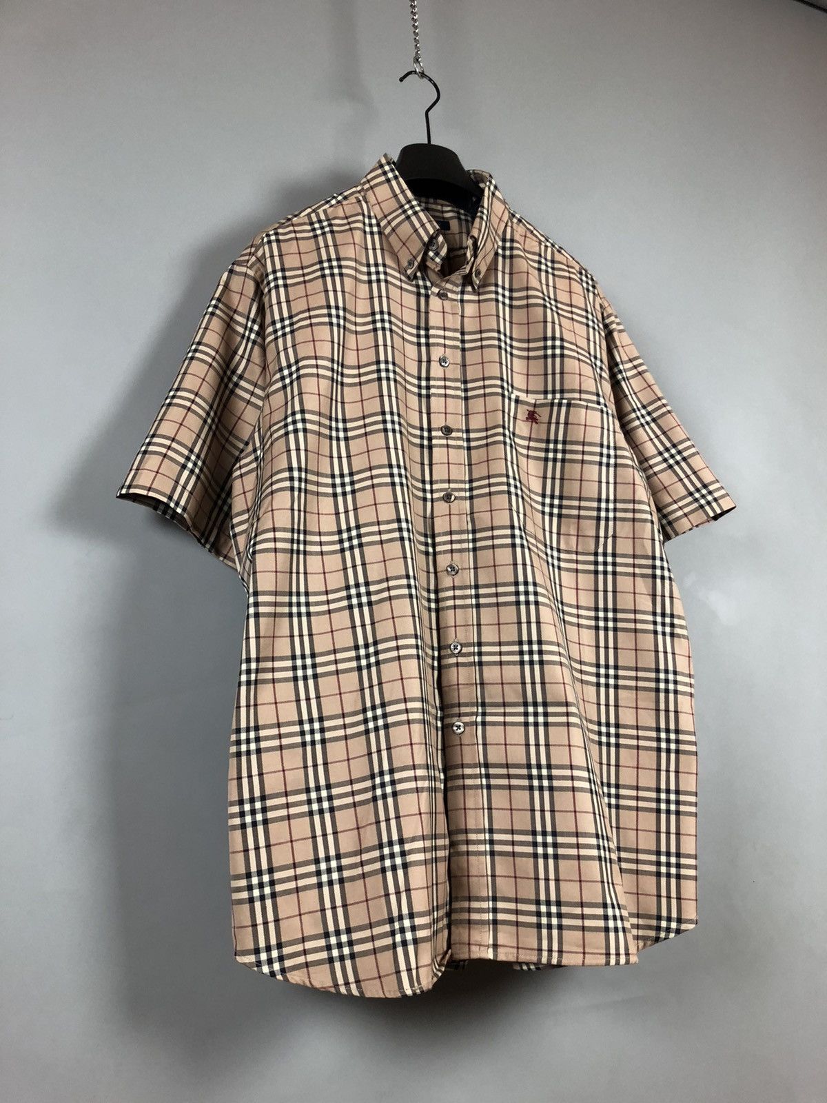 Burberry Burberry Fullprint Nova Check Short Sleeve Shirt Size US XL / EU 56 / 4 - 6 Thumbnail