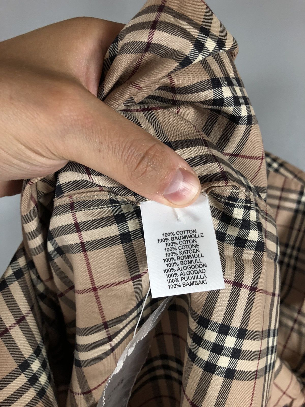 Burberry Burberry Fullprint Nova Check Short Sleeve Shirt Size US XL / EU 56 / 4 - 12 Thumbnail