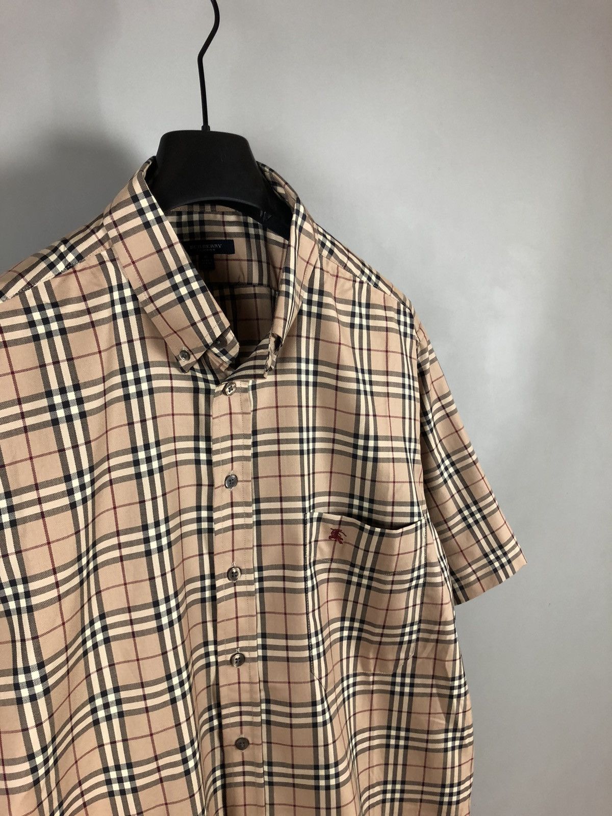 Burberry Burberry Fullprint Nova Check Short Sleeve Shirt Size US XL / EU 56 / 4 - 8 Thumbnail