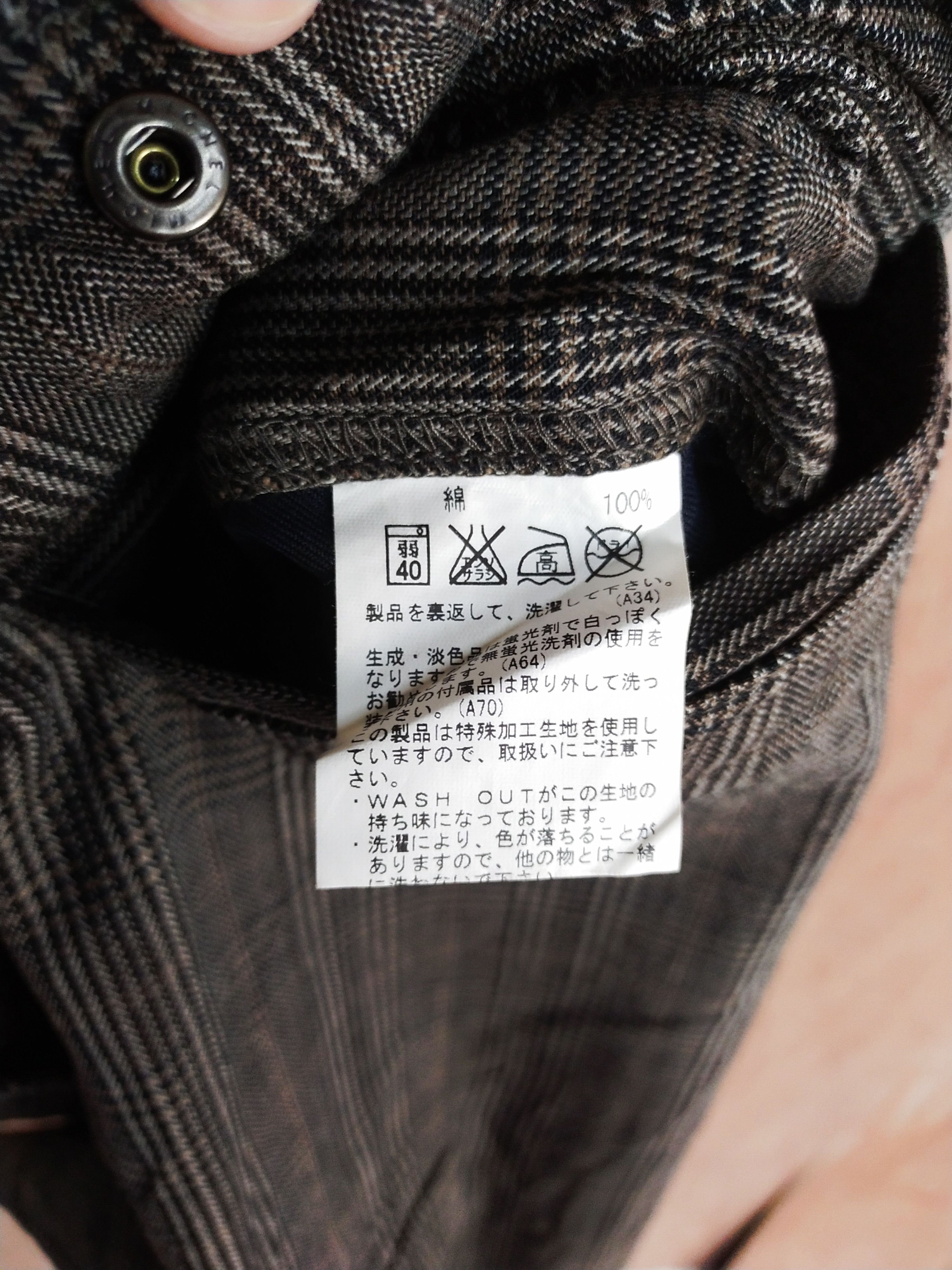 Japanese Brand Simple Life gray checkered cargo utility pants #H480 Size US 32 / EU 48 - 8 Thumbnail