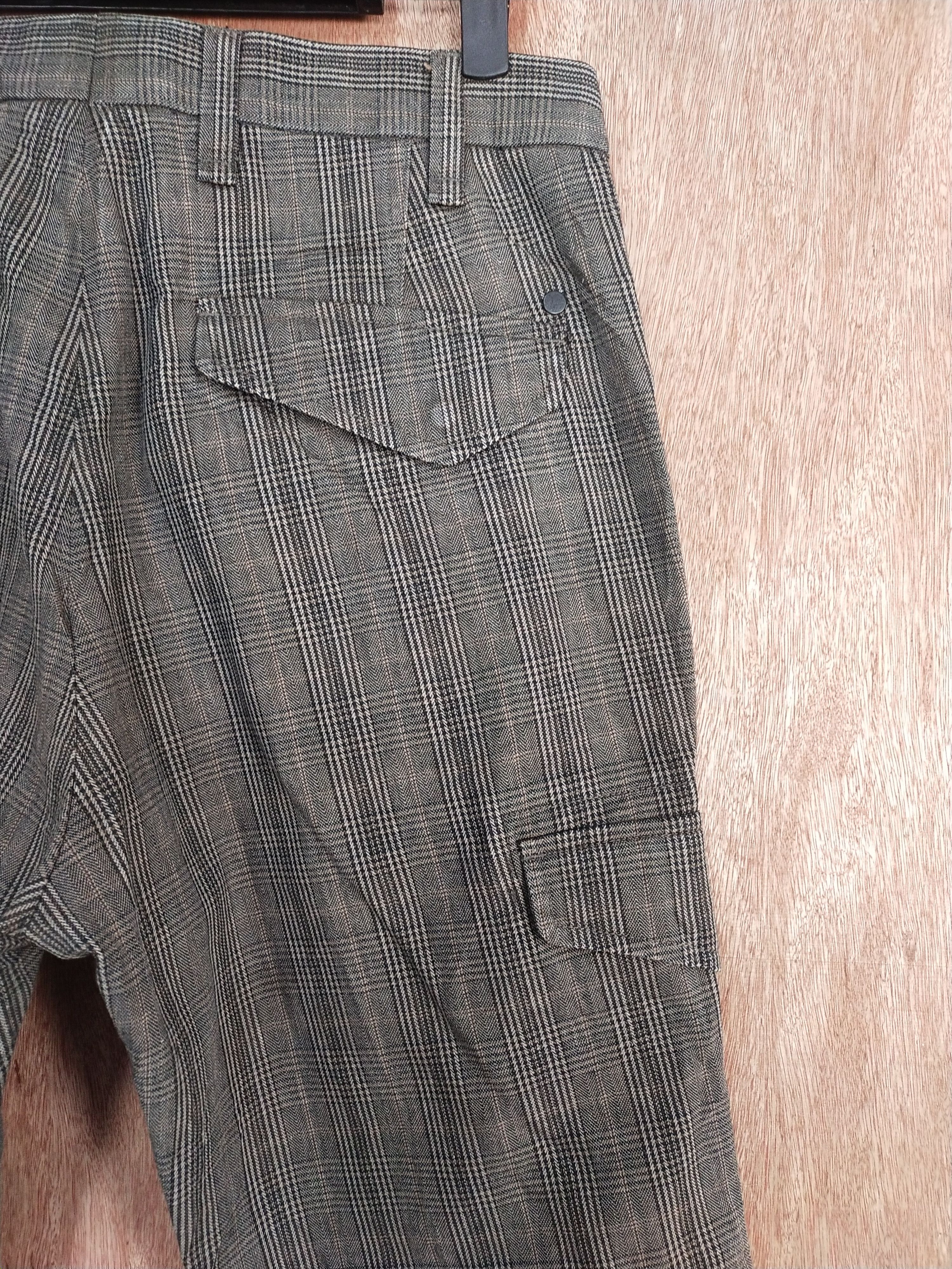Japanese Brand Simple Life gray checkered cargo utility pants #H480 Size US 32 / EU 48 - 12 Thumbnail