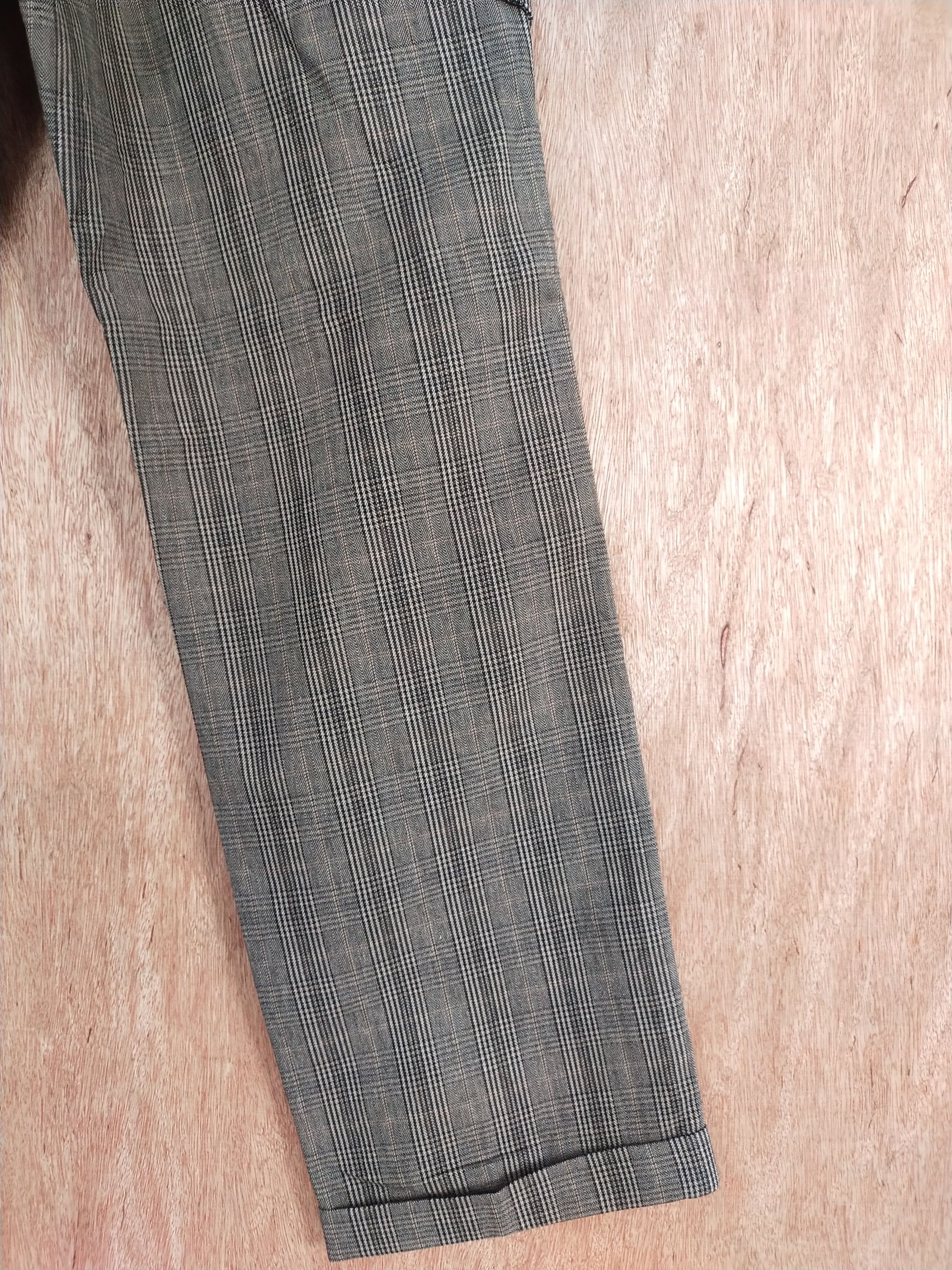 Japanese Brand Simple Life gray checkered cargo utility pants #H480 Size US 32 / EU 48 - 13 Thumbnail